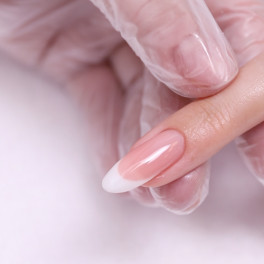 Classic French extensions (reverse smile line)